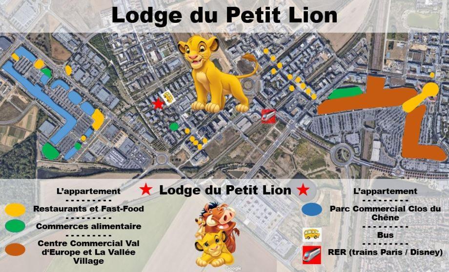 Lodge Du Petit Lion Proche Disneyland Paris Montévrain Exteriör bild
